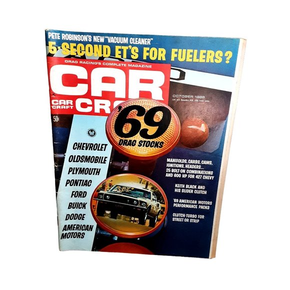 Car Craft Magazine October 1968 Drag Stock Cars - Picture 1 of 4